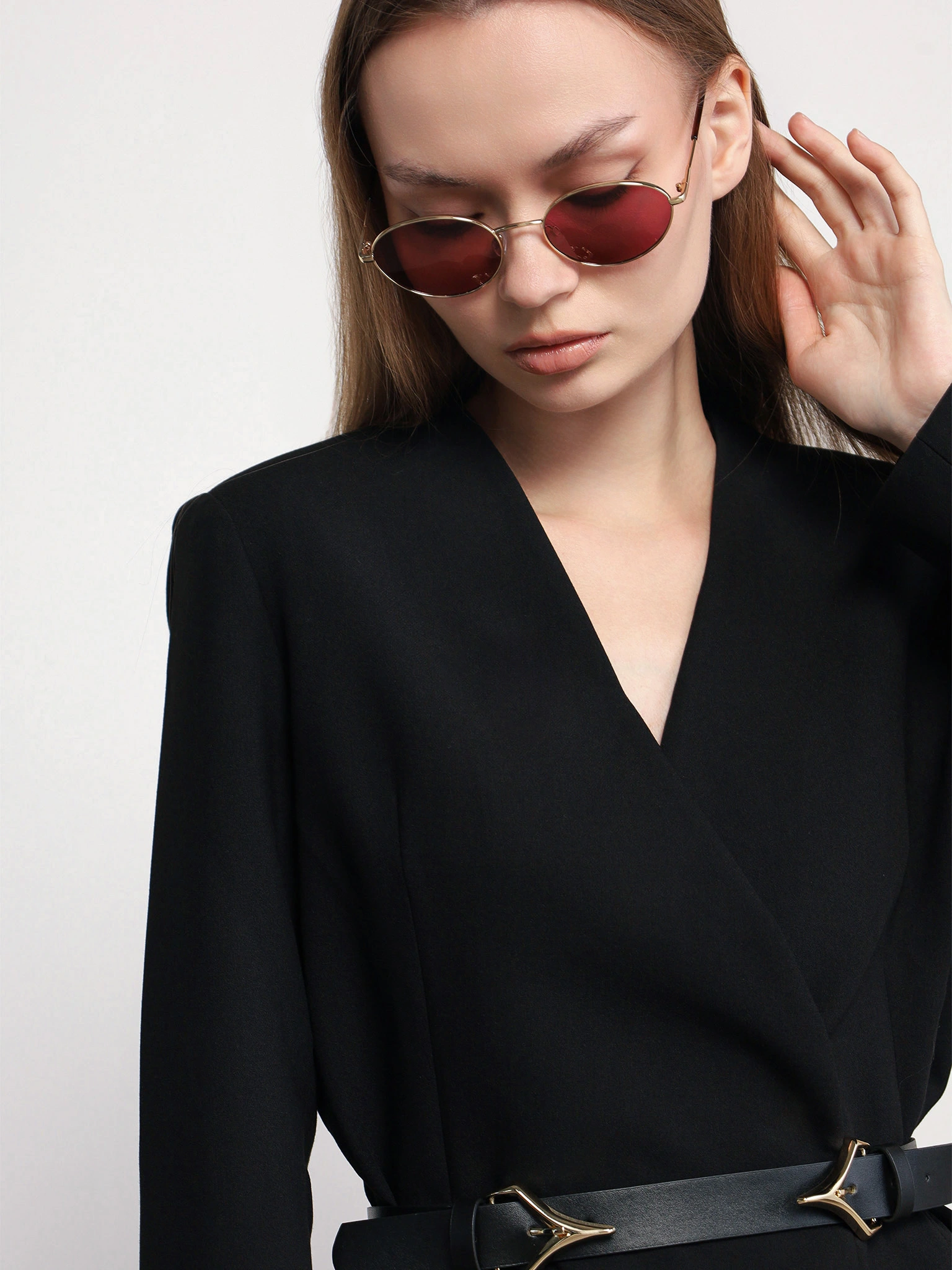 Жакет черного цвета прямого кроя